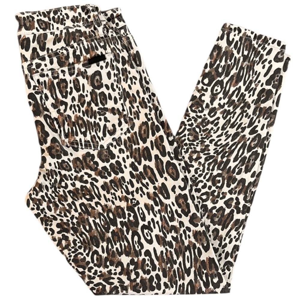 Like New Joe's Jeans The Charlie High Rise Skinny Ankle Animal Print Size 27